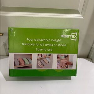 Risetex Adjustable Shoe Organizer ~ NEW